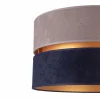 Shop Duolla Lampe à poser Duo bleu marine/gris/doré, haut 30cm