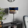 Cheap Duolla Lampe à poser Duo bleu marine/gris/doré, haut 50cm
