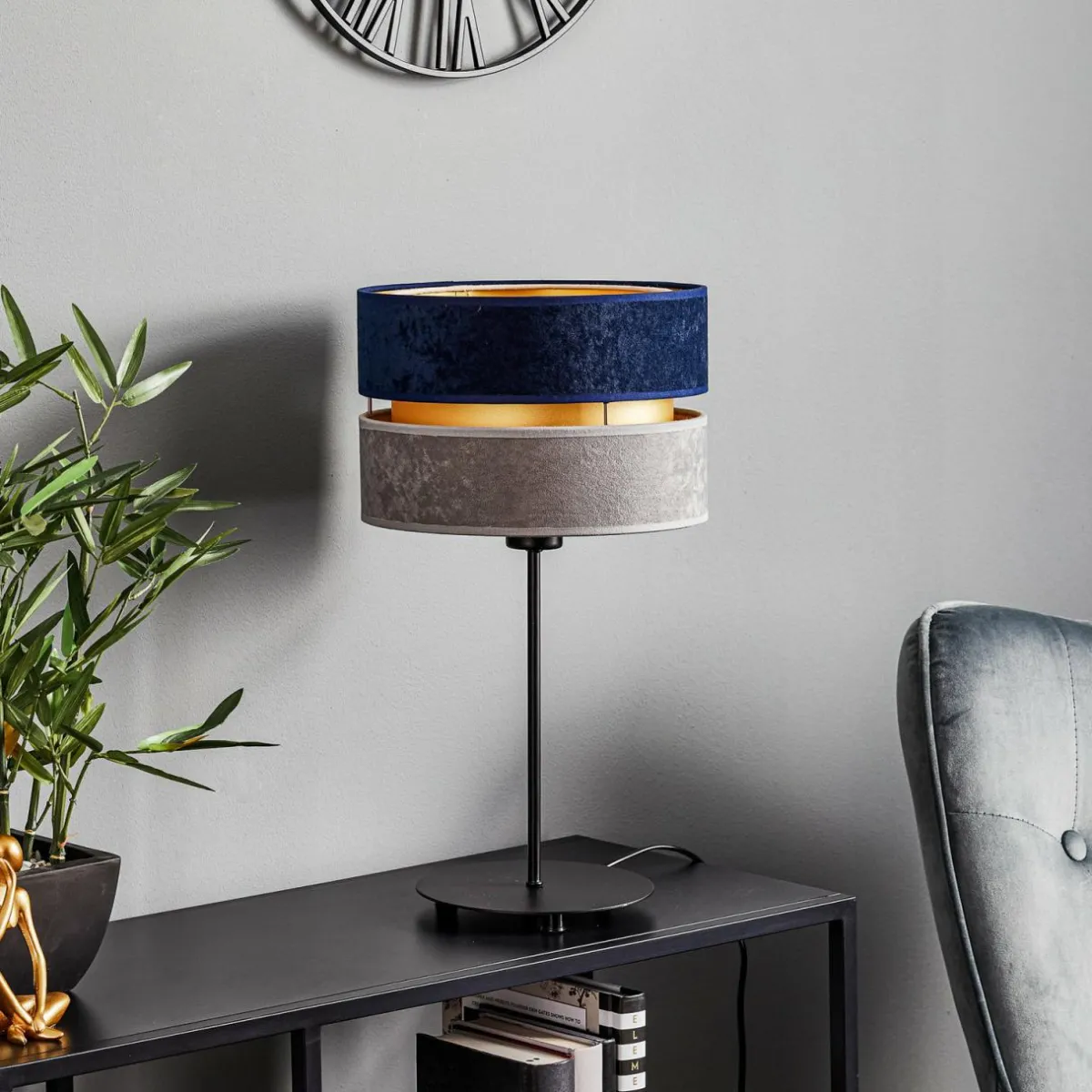 lampe__poser_duo_bleu_marinegrisdor_haut_cm_0.webp Cheap Duolla Lampe à poser Duo bleu marine/gris/doré, haut 50cm