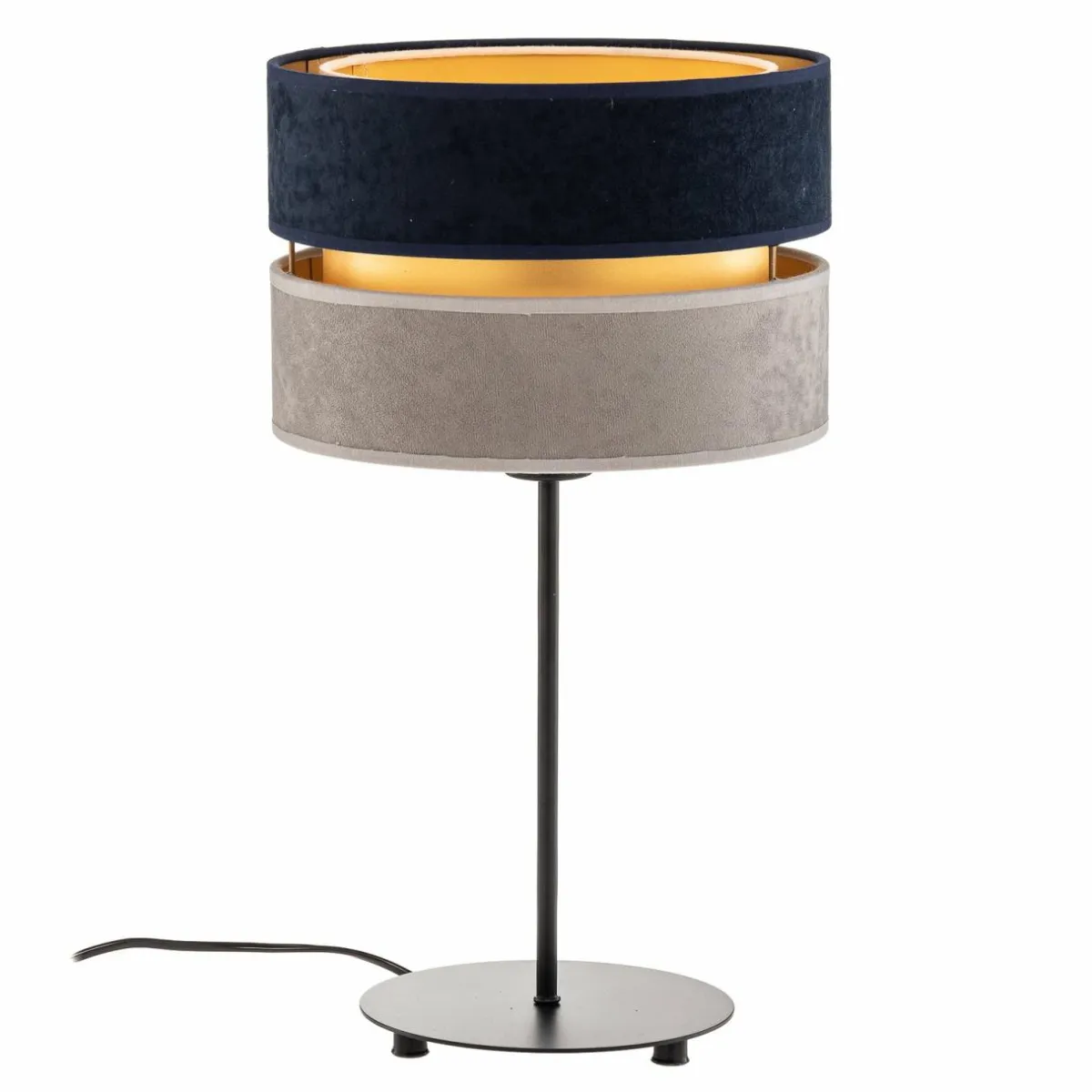 lampe__poser_duo_bleu_marinegrisdor_haut_cm_1.webp Cheap Duolla Lampe à poser Duo bleu marine/gris/doré, haut 50cm