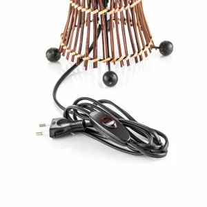 Shop Woru Lampe à poser Elena avec abat-jour tissu, orange