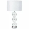 Clearance Searchlight Lampe à poser en tissu Bliss, abat-jour blanc