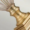 Shop QUOIZEL Lampe à poser en tissu Dennison 1 laiton brossé