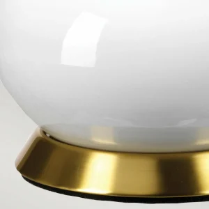 Online Elstead Lampe à poser en tissu Milo laiton ancien/bleue