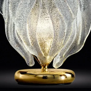 Hot Novaresi Lampe à poser en verre de Murano Foglie
