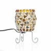 Sale Näve Lampe à poser Enya mosaïque de verre crème-brun
