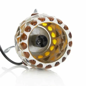 Sale Näve Lampe à poser Enya mosaïque de verre crème-brun