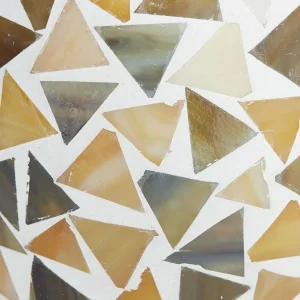 Sale Näve Lampe à poser Enya mosaïque de verre crème-brun