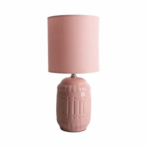 Best Näve Lampe à poser Erida, céramique/tissu, vieux rose