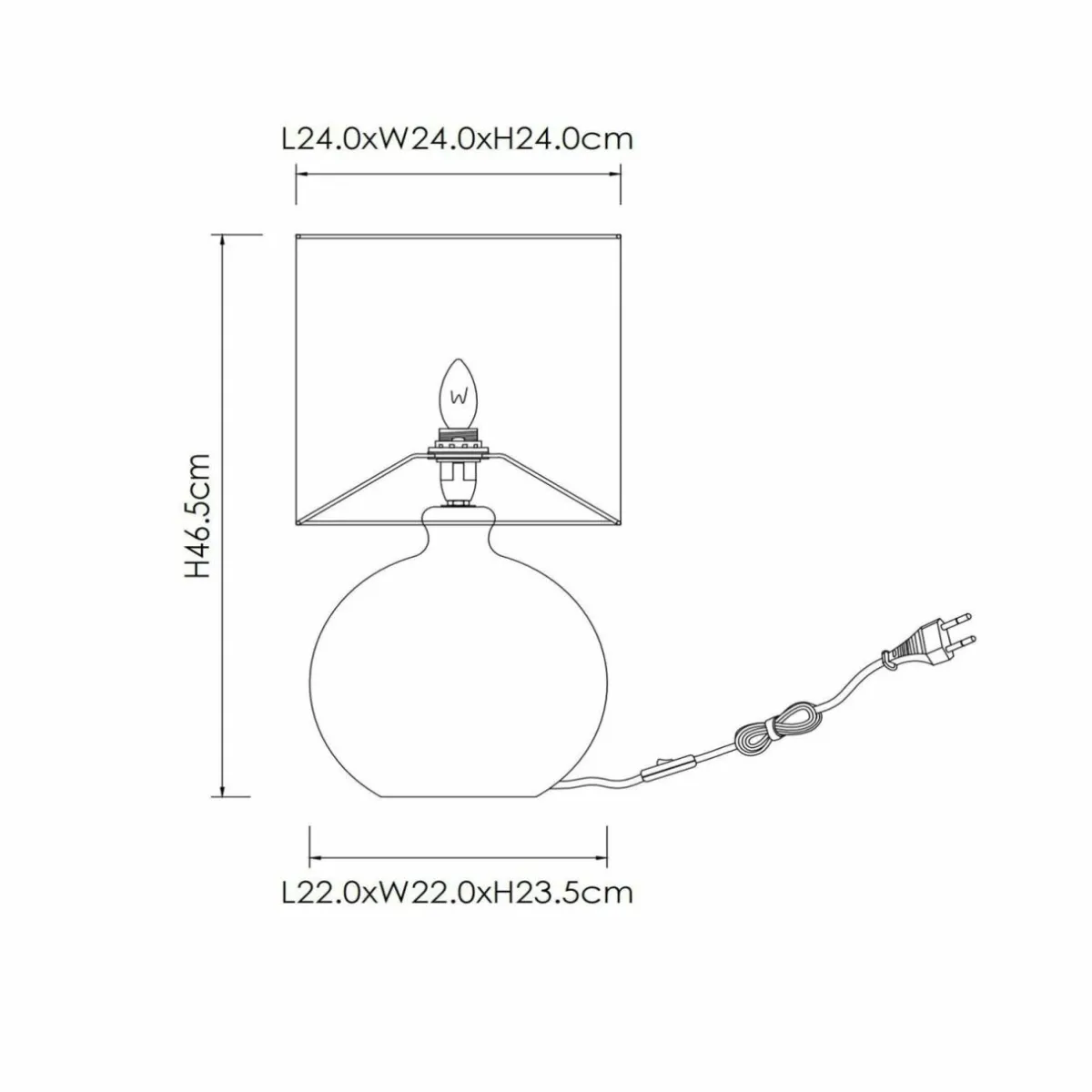 lampe__poser_esterad_noir___cm_hauteur__cm_verre_0.webp Discount Lucide Lampe à poser Esterad, noir, Ø 24 cm, hauteur 47 cm, verre