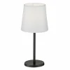 Fashion FH Lighting Lampe à poser Eve, abat-jour tissu, noir/blanc