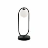 Hot Viokef Lampe à poser Fancy avec abat-jour en verre, noire