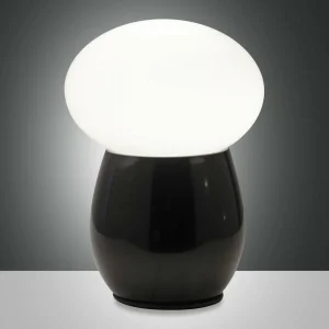 Shop Fabas Luce Lampe à poser Freddy, noir, hauteur 30 cm, verre soufflé, E27