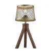 Store JUST LIGHT. Lampe à poser Frederik en bois, trépied