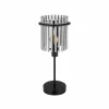 Discount Globo Lampe à poser Gorley, hauteur 37,5 cm, gris fumé, verre/métal