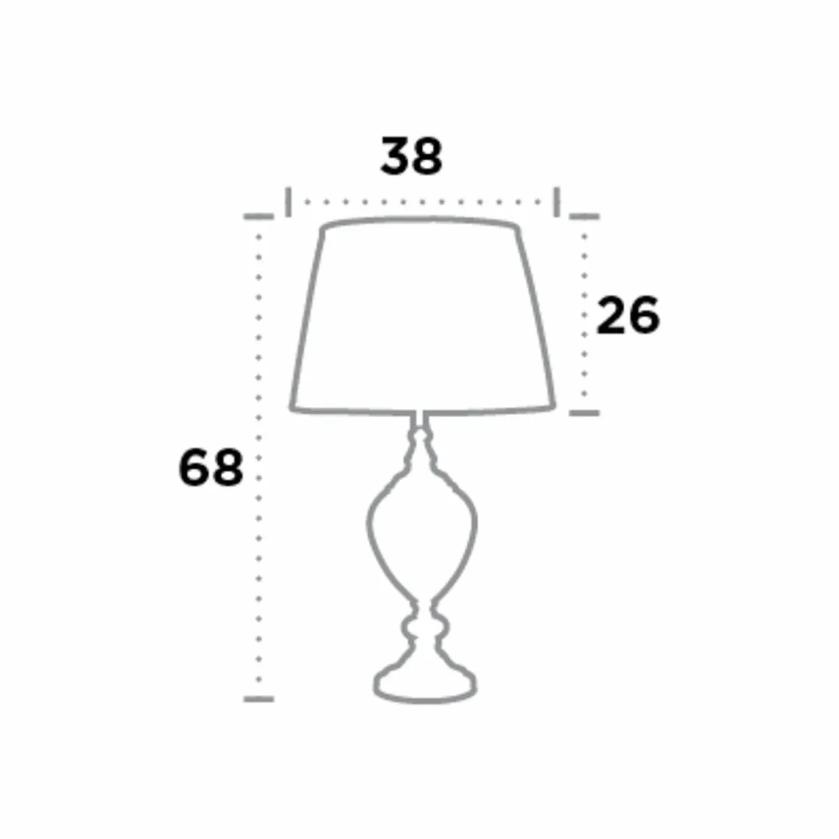 lampe__poser_greyson_avec_abatjour_en_tissu_brun_2.webp Fashion Searchlight Lampe à poser Greyson avec abat-jour en tissu brun