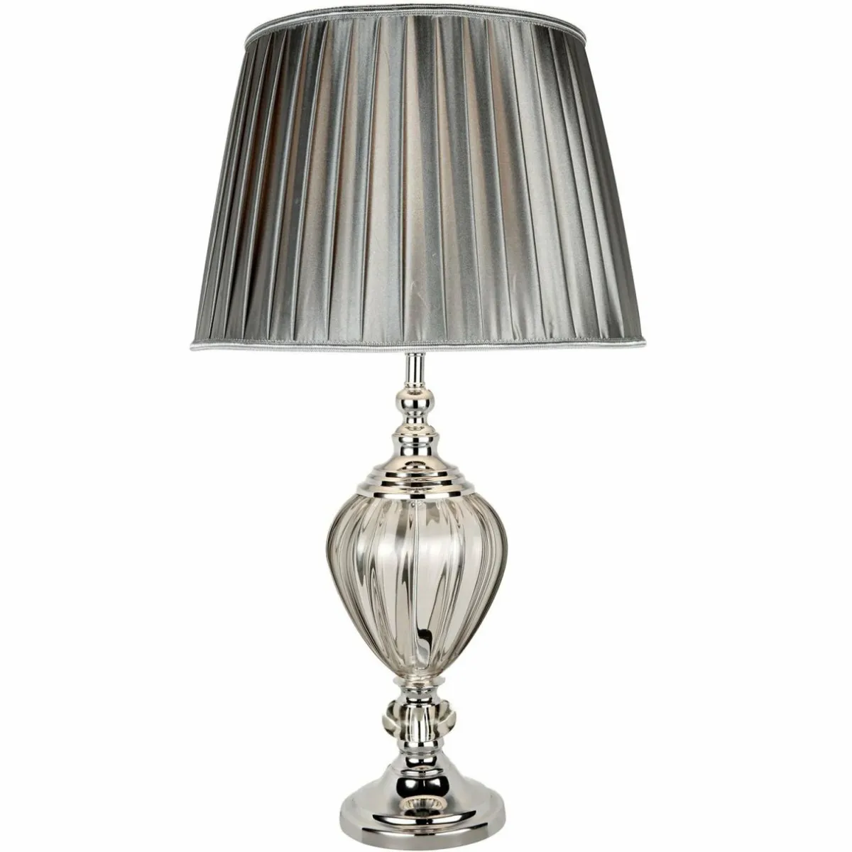 lampe__poser_greyson_avec_abatjour_en_tissu_gris_0.webp Discount Searchlight Lampe à poser Greyson avec abat-jour en tissu gris