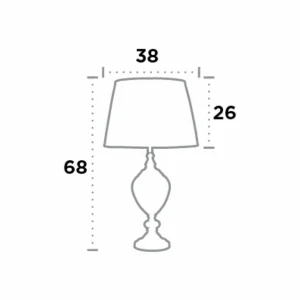 Discount Searchlight Lampe à poser Greyson avec abat-jour en tissu gris