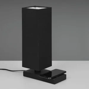 Shop Reality Leuchten Lampe à poser Haley avec chargeur, noire