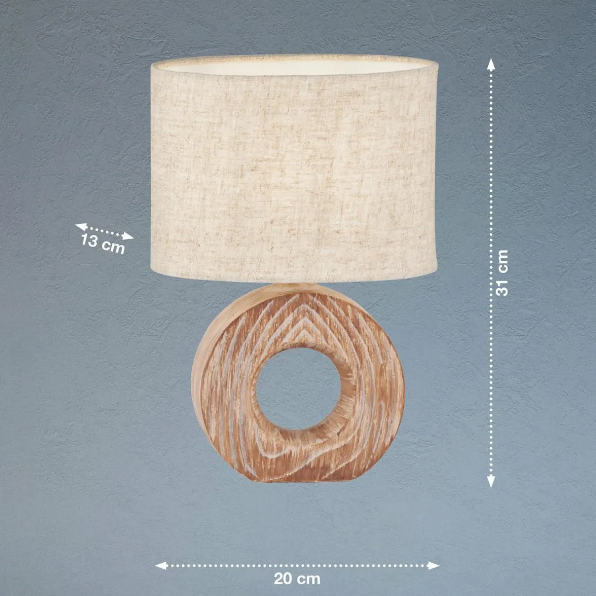 lampe__poser_hanke_hauteur_cm_abatjour_sable_1.webp Sale FISCHER & HONSEL Lampe à poser Hanke hauteur 31 cm abat-jour sable