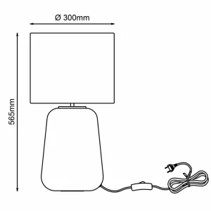 Shop Brilliant Lampe à poser Hydra hauteur 56,5 cm gris/jaune