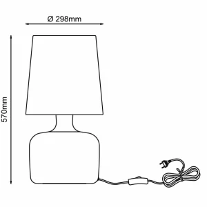 Flash Sale Brilliant Lampe à poser Hydra hauteur 57cm taupe/bleu foncé