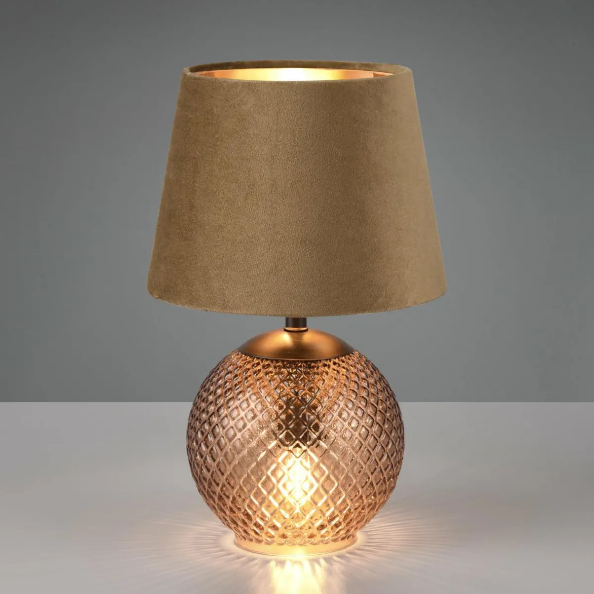 lampe__poser_jonna_verrevelours_marron_0.webp Online Reality Leuchten Lampe à poser Jonna verre/velours, marron