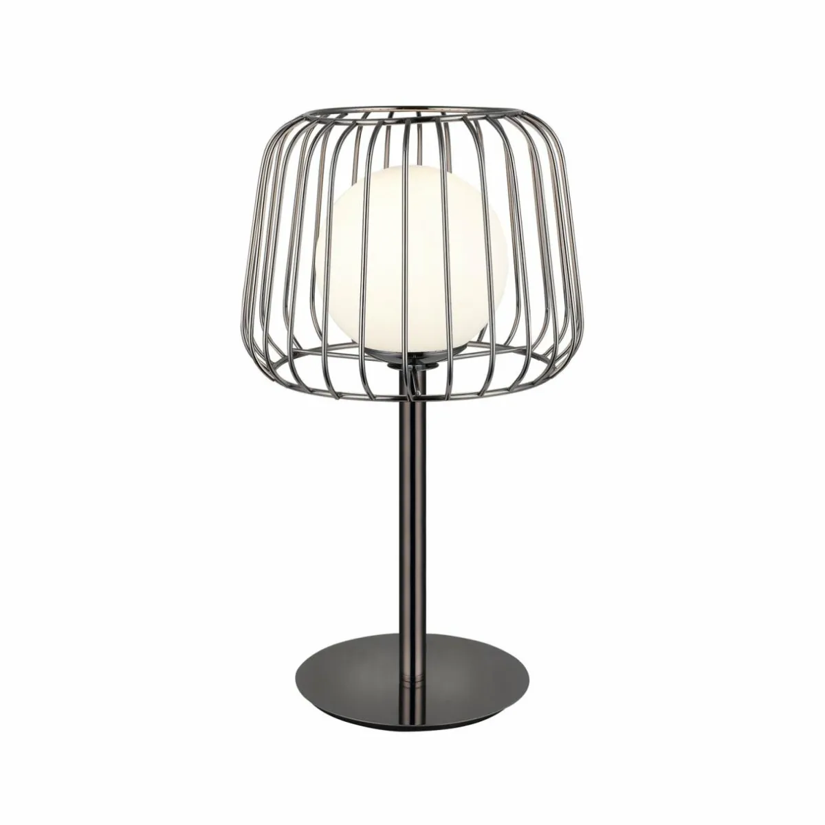 lampe__poser_ladore_abatjour_cage_noirechrome_1.webp Cheap Lucea Lampe à poser Ladore abat-jour cage, noire-chromée