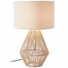 Fashion Brilliant Lampe à poser Laraine, abat-jour en tissu