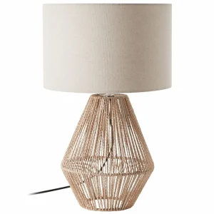 Fashion Brilliant Lampe à poser Laraine, abat-jour en tissu