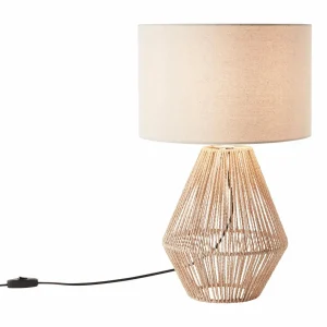 Fashion Brilliant Lampe à poser Laraine, abat-jour en tissu