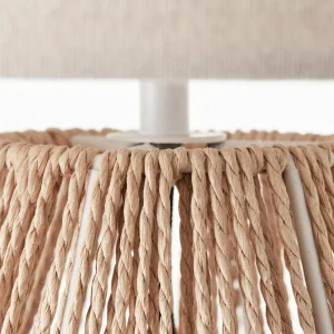 Fashion Brilliant Lampe à poser Laraine, abat-jour en tissu