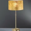 Fashion Hufnagel Lampe à poser Loop feuille d'or 55 - 75 cm de haut