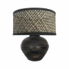 Cheap Steinhauer Lampe à poser Lyons 3745ZW, tressage noir/naturel