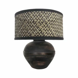 Cheap Steinhauer Lampe à poser Lyons 3745ZW, tressage noir/naturel