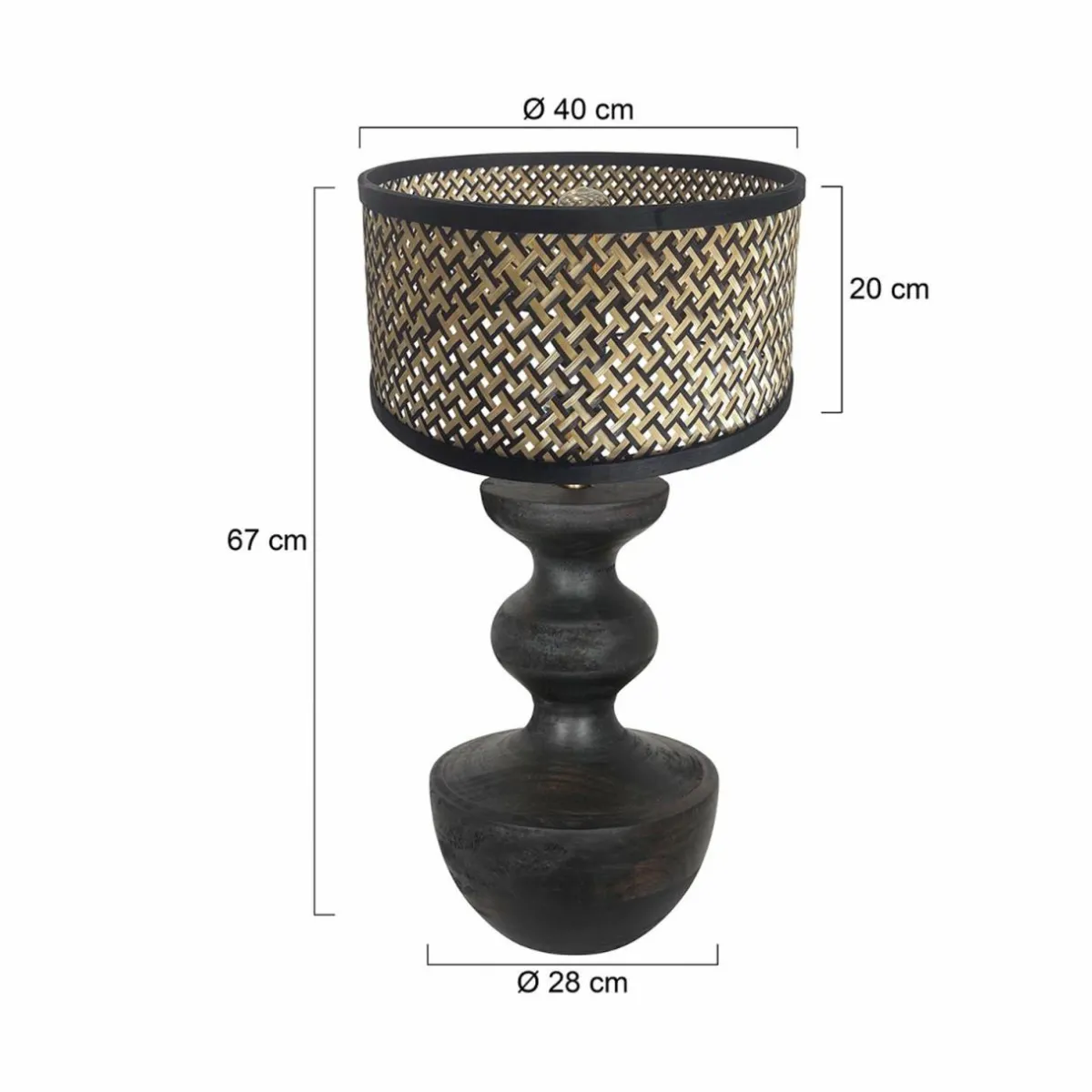 lampe__poser_lyons_zw_tressage_noirnaturel_1.webp Best Sale Steinhauer Lampe à poser Lyons 3747ZW, tressage noir/naturel
