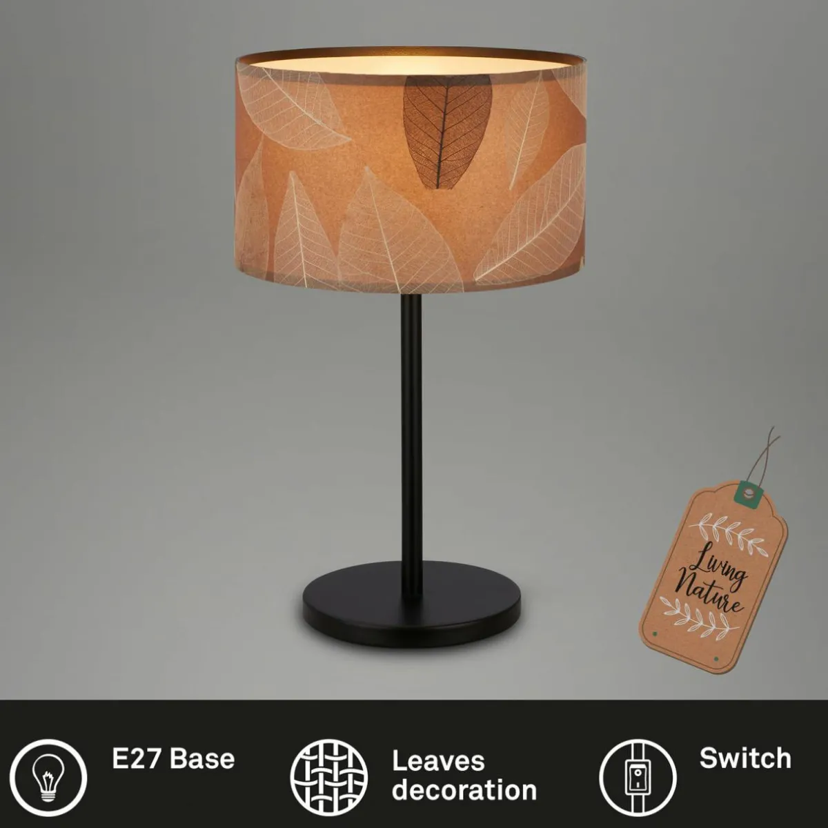 lampe__poser_mata_marron_textile_hauteur__cm_3.webp Hot Briloner Lampe à poser Mata, marron, textile, hauteur 42 cm