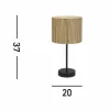 Shop Searchlight Lampe à poser Meadow, marron, noir, fibre naturelle, acier