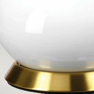 Store Elstead Lampe à poser Milo, laiton-blanc/laiton-gris