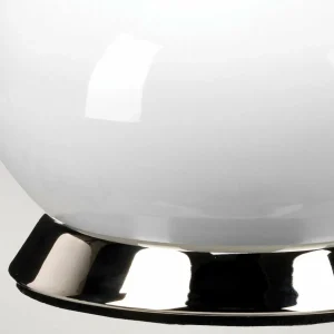 Clearance Elstead Lampe à poser Milo, nickel-blanc/argenté