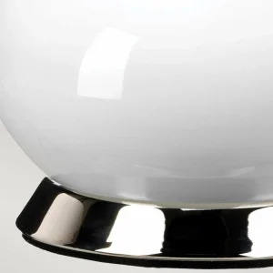 Shop Elstead Lampe à poser Milo, nickel-blanc/jaune