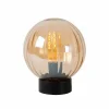 Sale Lucide Lampe à poser Monsaraz, ambre, Ø 25 cm, verre, E27