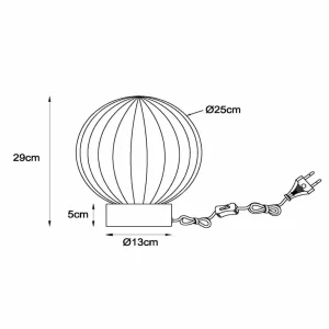 Outlet Lucide Lampe à poser Monsaraz, vert, Ø 25 cm, verre, E27