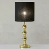 New Markslöjd Lampe à poser Octo abat-jour en tissu, laiton/noir