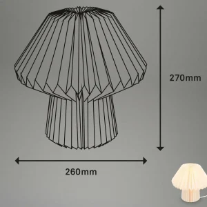 Best Briloner Lampe à poser Origami en papier blanc, 27 x 26 cm