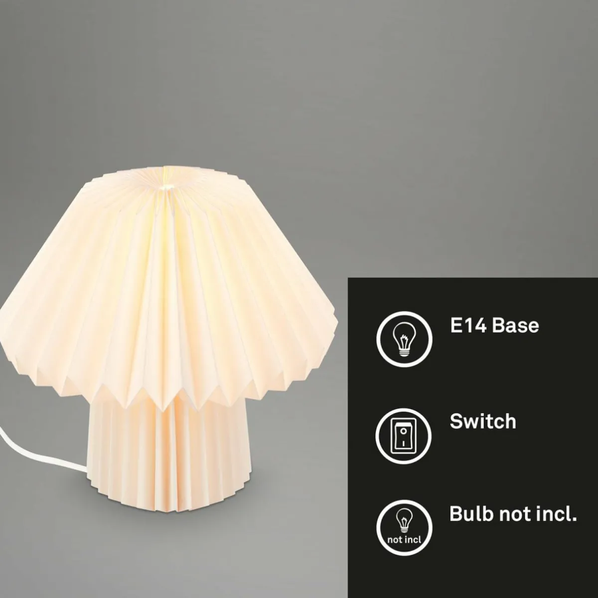 lampe__poser_origami_en_papier_blanc_xcm_5.webp Best Briloner Lampe à poser Origami en papier blanc, 27 x 26 cm