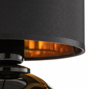 Best TK Lighting Lampe à poser Palla, Ø 20 cm, noir/or
