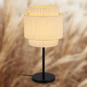 Store Briloner Lampe à poser Papper, couleur naturelle, raphia, hauteur 50 cm