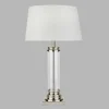 Sale Searchlight Lampe à poser Pedestal, argentée abat-jour crème