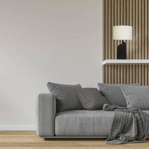 Fashion Searchlight Lampe à poser Perth, blanc/noir hauteur 65 cm textile/résine synthétique